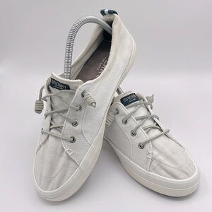 Sperry White Sneakers with Clean Low-Top Design Womens Size 9